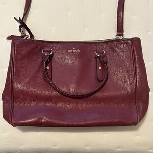 Kate Spade Burgundy Leather Shoulder Bag